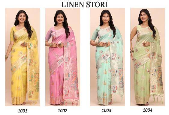 Astita LINEN STORI Indian sarees online shopping